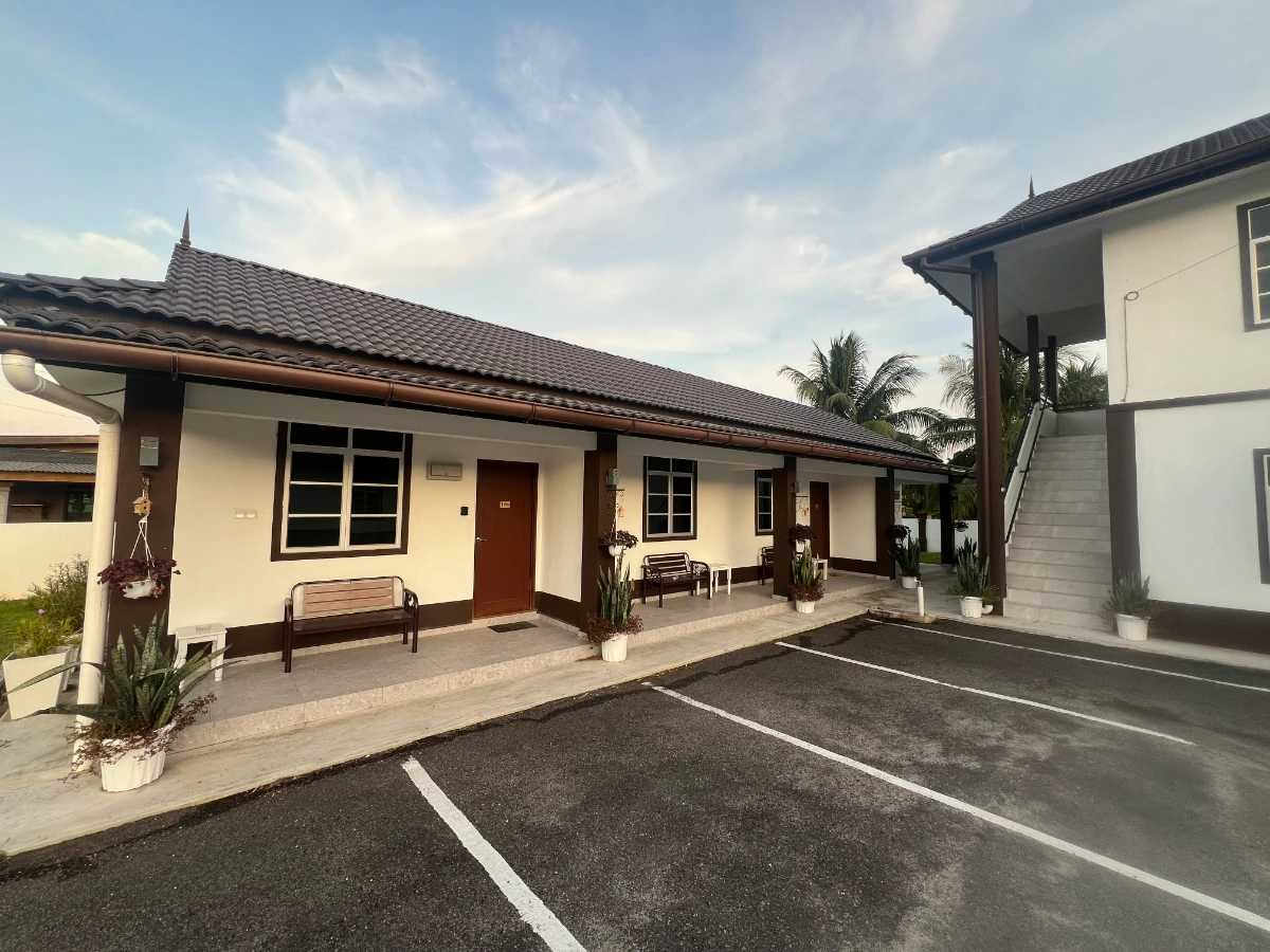 Illustrasi konsep bangunan homestay